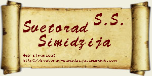 Svetorad Simidžija vizit kartica